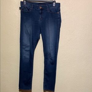 Rock & Republic Jeans 12 Blue Stretchy Skinny 5-Pocket Cotton Polyester